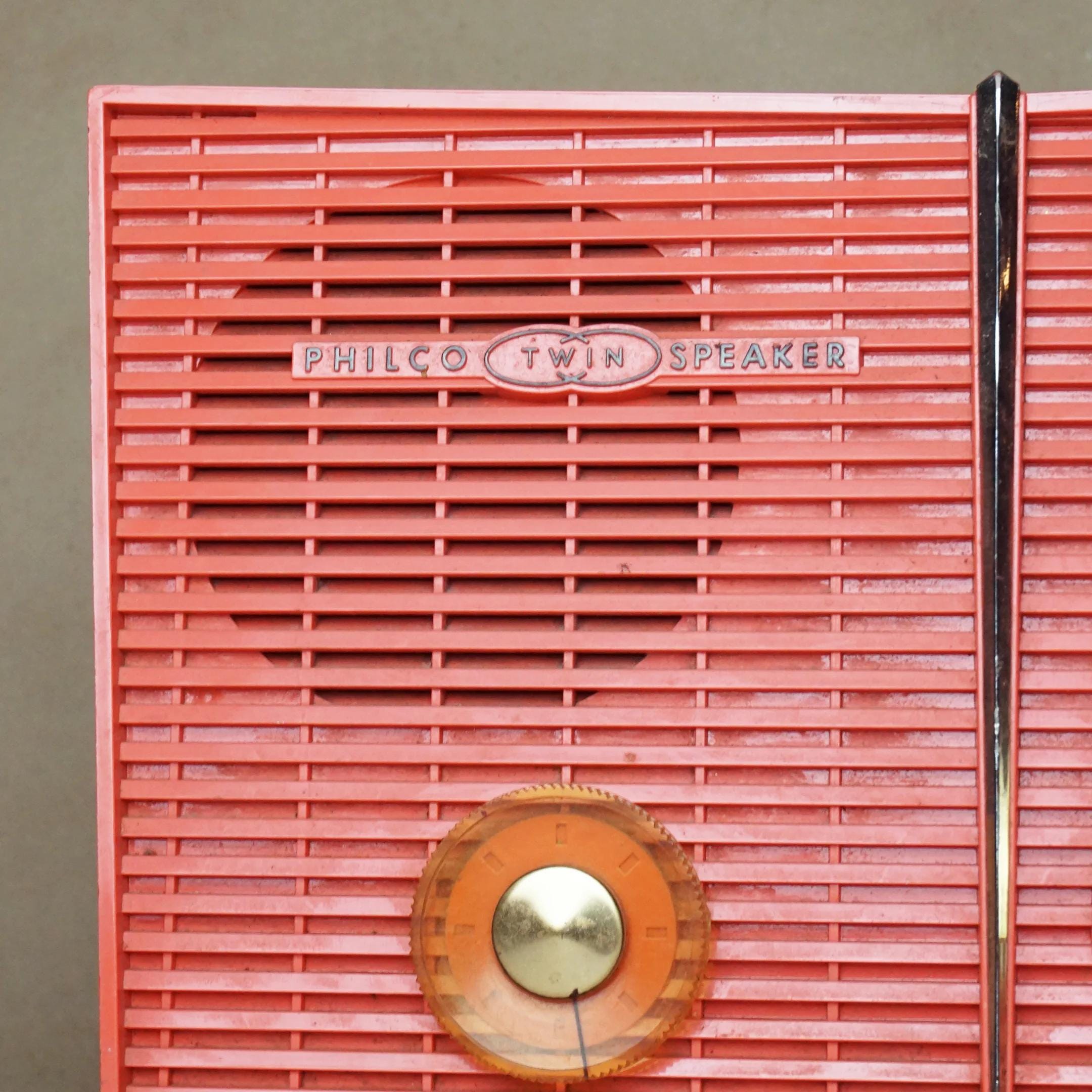 1959 年製ヴィンテージ PHILCO G826-124 真空管ラジオ (「フレイム