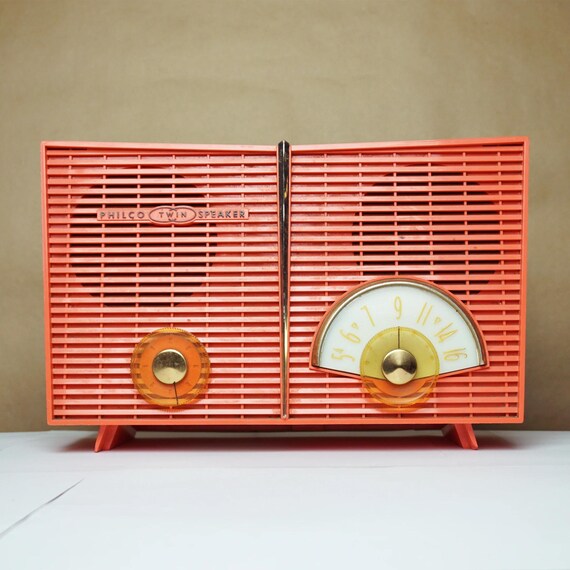 【レア】57Chevy風 ラジオ型オブジェ ヴィンテージ 1959 年製ヴィンテージ PHILCO G826-124 真空管ラジオ (「フレイム