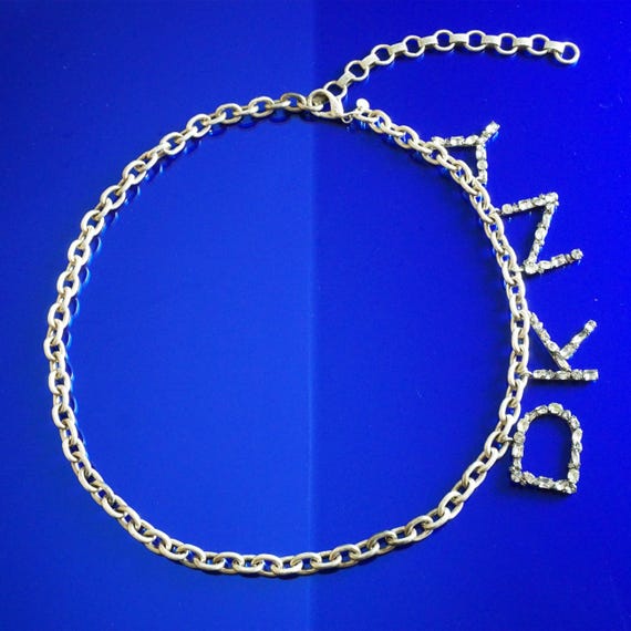 1980s Rare Vintage ERICKSON BEAMON Rhinestone DKNY Letters  display picture 2