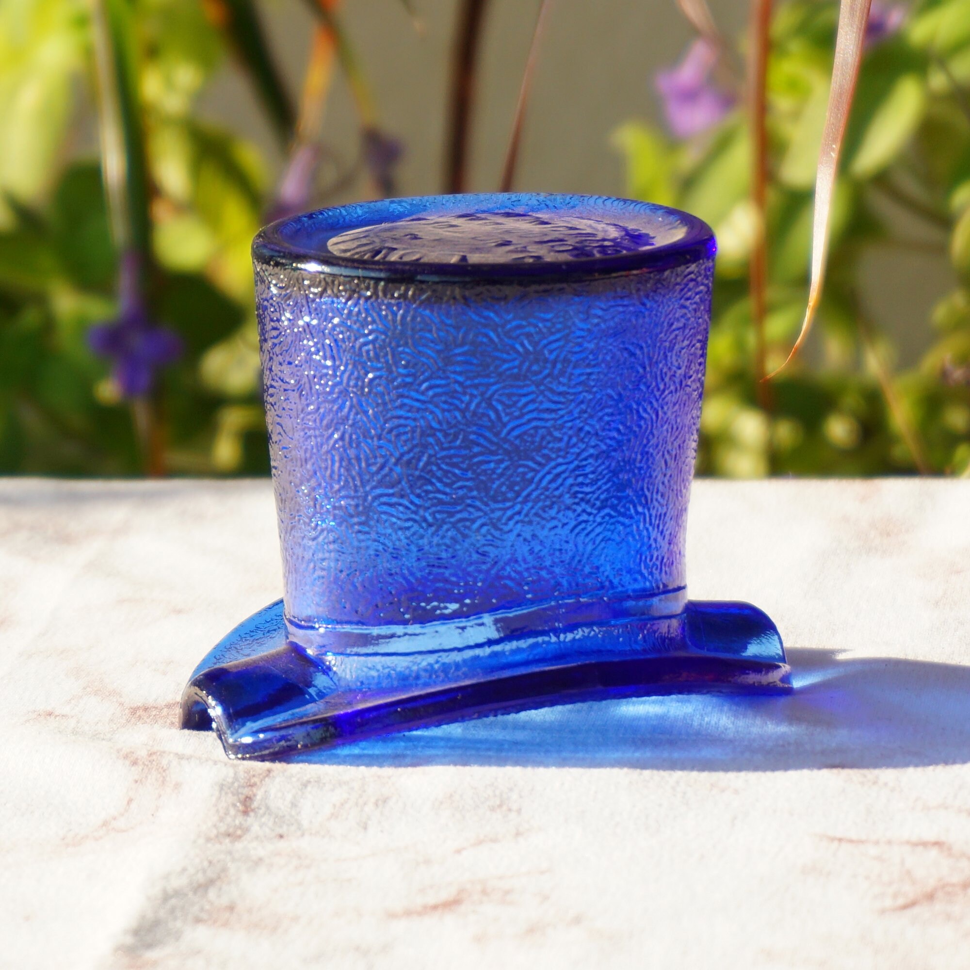 1950s Vintage LOWELL Cobalt Blue Glass Top Hat Astray. Ad for Hand Cream Deodorant Bluegem Cream. Piqua, Ohio, USA. - Etsy 1950s Vintage LOWELL Cobalt Blue Glass Top Hat Astray. Ad for Hand Cream Deodorant Bluegem Cream. Piqua, Ohio, USA. - Etsy