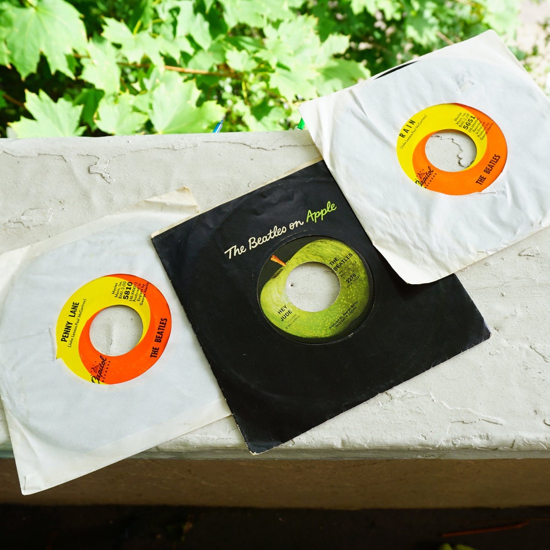 Vintage THE BEATLES 6 Records Collection, John Lennon-paul