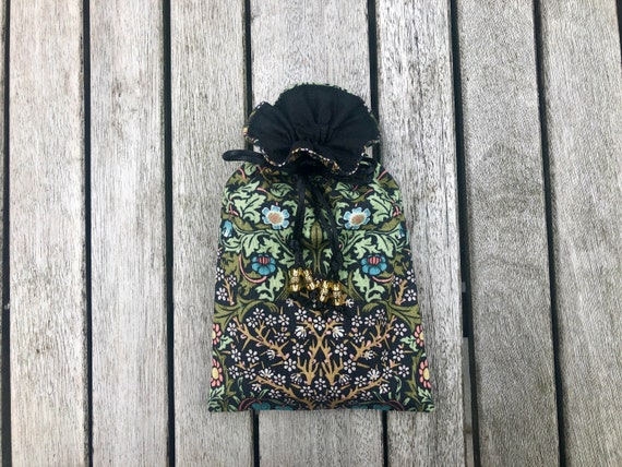 Blackthorn Tarot / Oracle / Keepsake Bag Lined with Black Dupion Silk