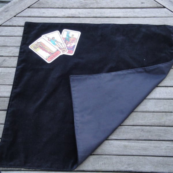 Medium sized Tarot, Oracle, Rune Reading Cloth / Spread Cloth in Cotton Velvet with Cotton Lining - Made to Order - choice of colours
