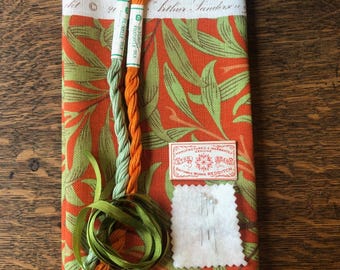 Slow Stitch Fabric Bundle, Mindful Embroidery Kit, Arthur Sanderson Fabric, Haberdashery