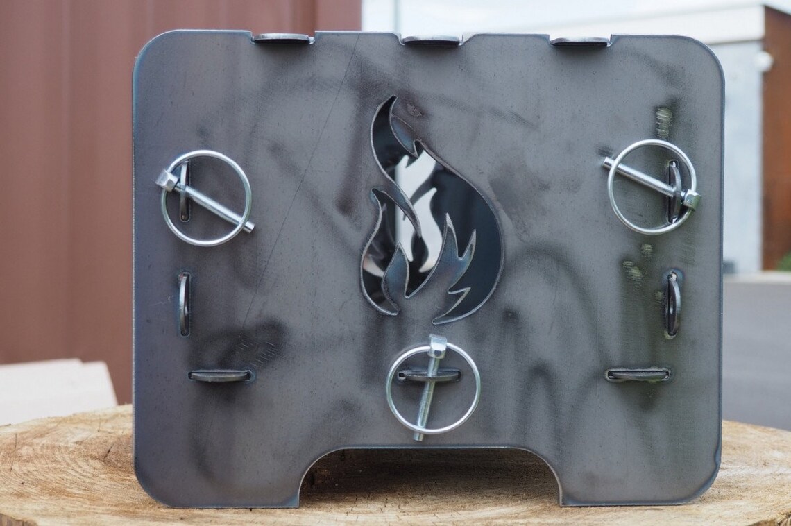 Folding Fire Pits Grill Etsy