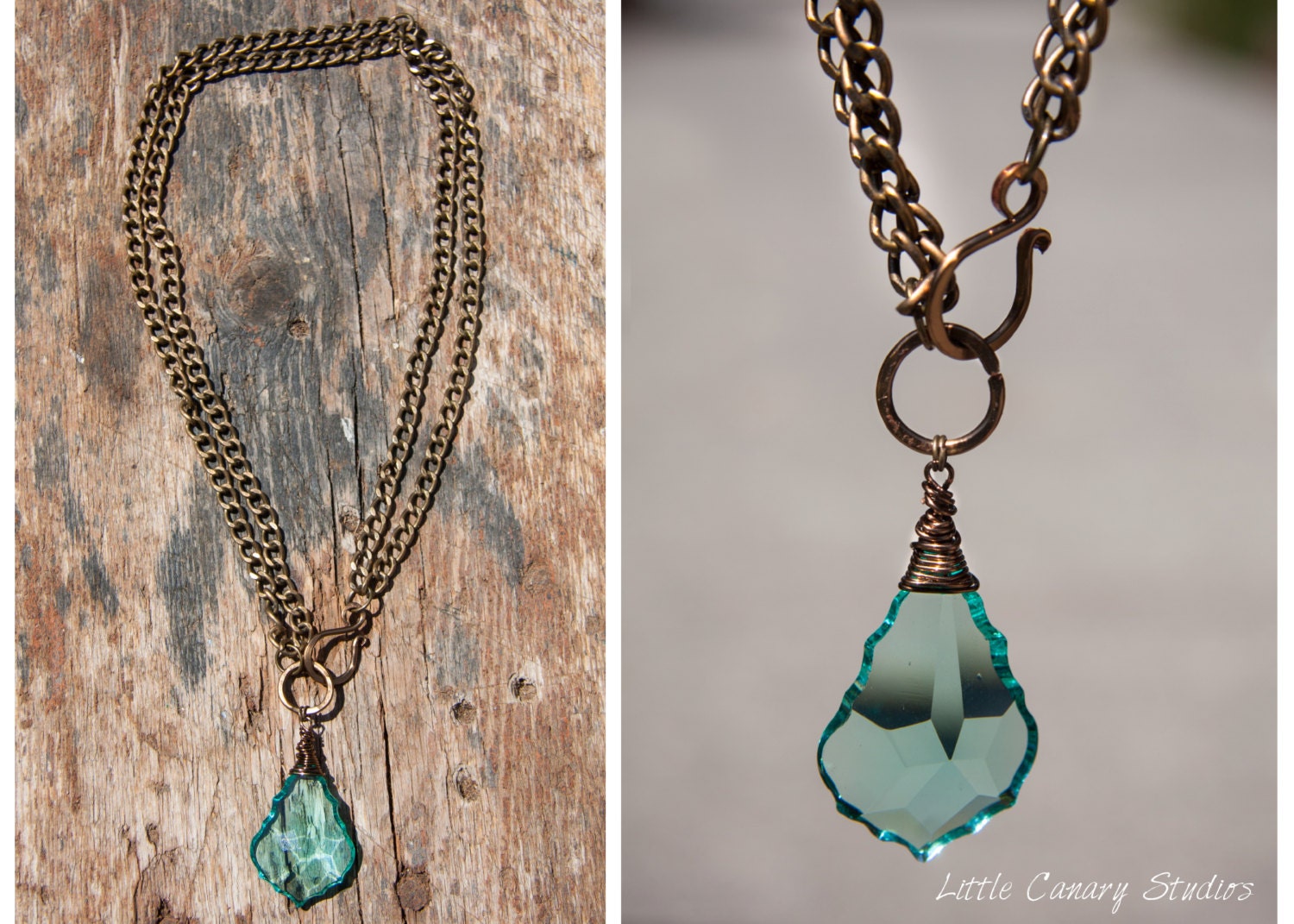 Green Necklace with Drops main image 1
