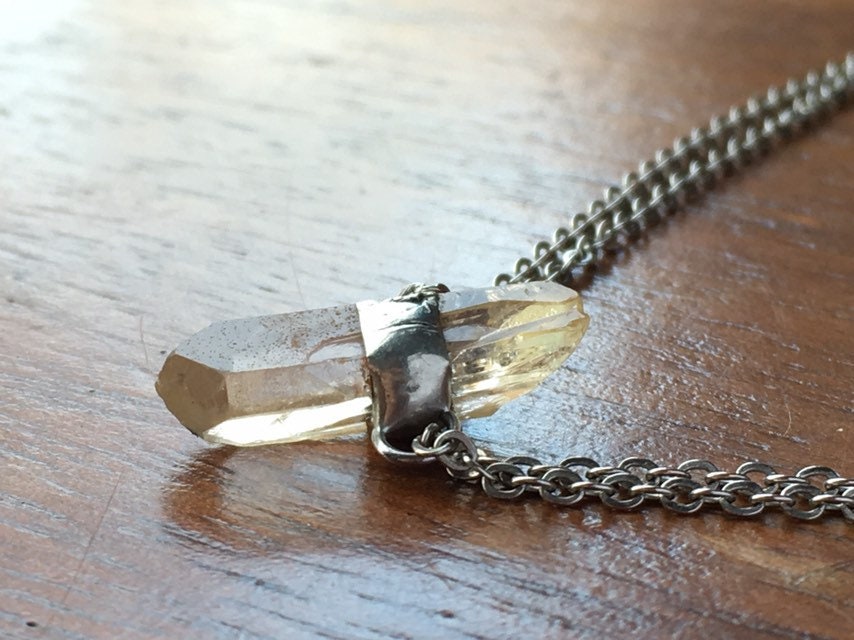 Tiffany solder Necklace, crystal necklace, crystal, silver necklace