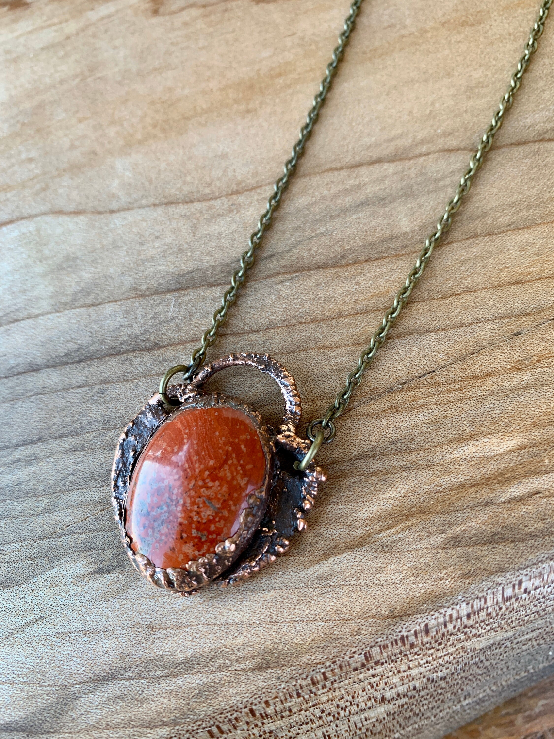 Electroformed Necklace, Electroformed Jewelry, Copper Crystal Necklace