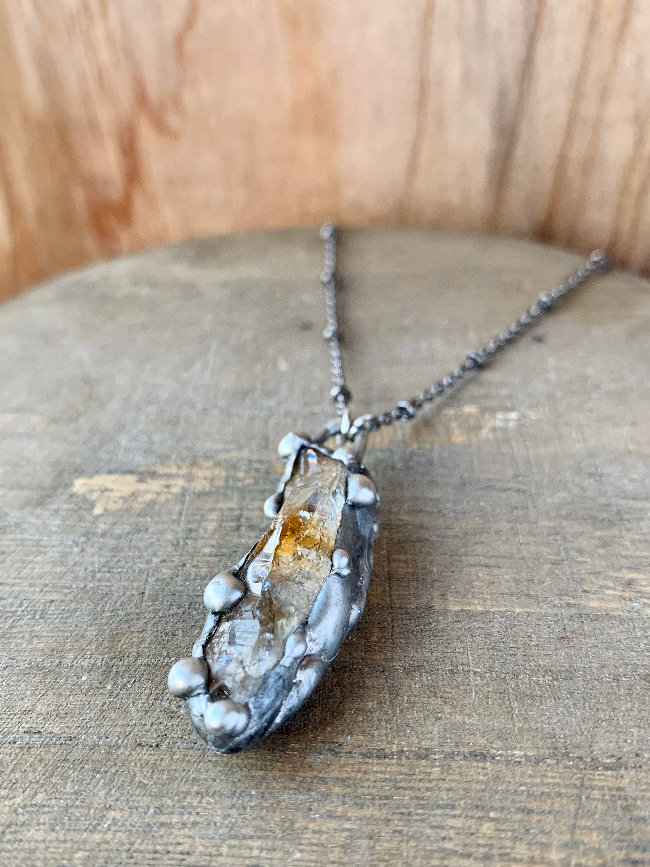 Raw Citrine Necklace