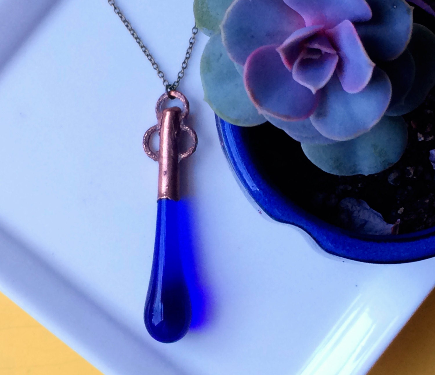 STELLA COLLECTION STERLING SILVER NECKLACE - COBALT BLUE – Faraone Mennella