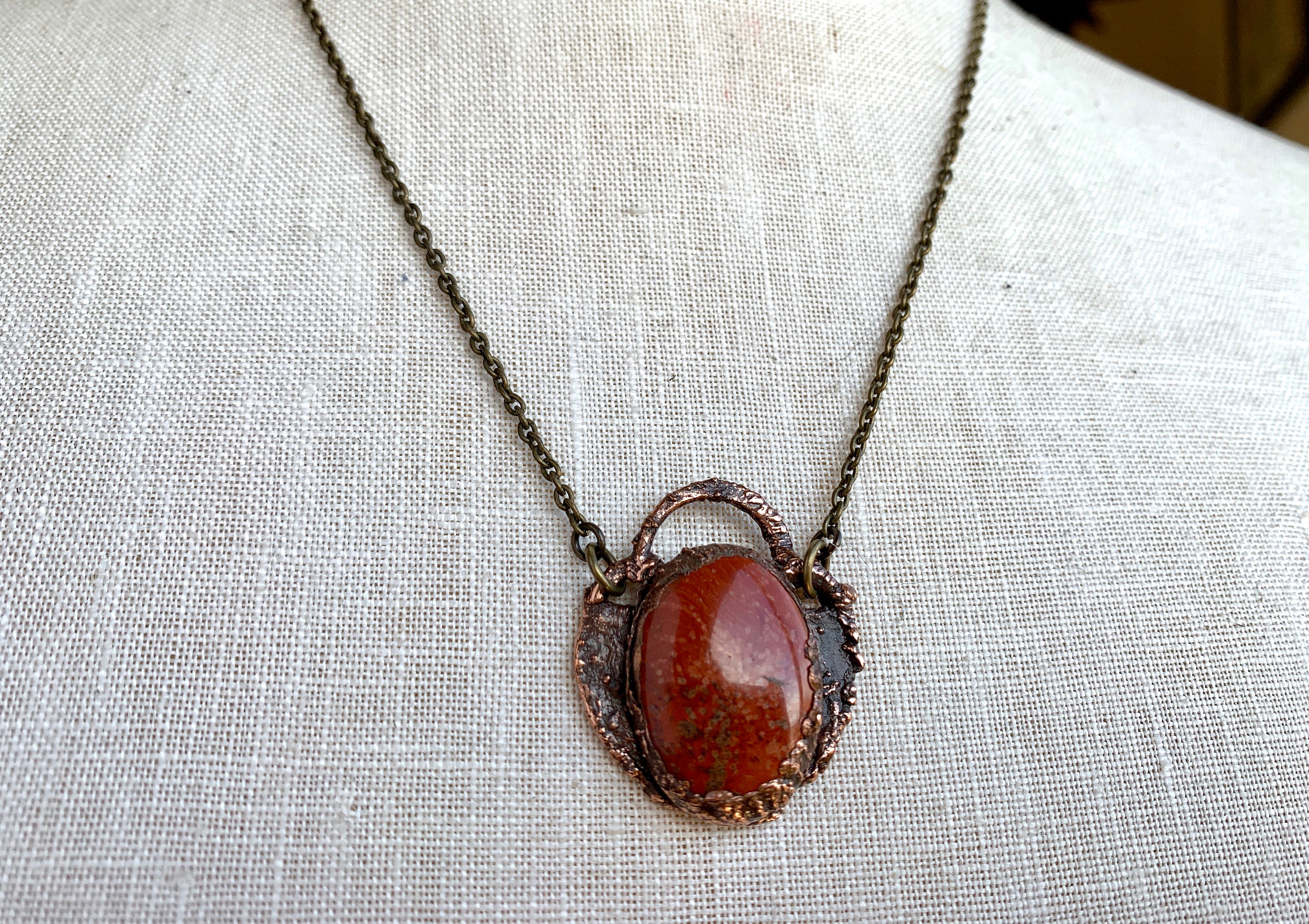 Electroformed Necklace, Electroformed Jewelry, Copper Crystal Necklace