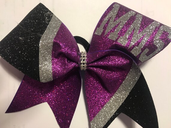 ersonalized Glitter Cheer Bow Choose Colors