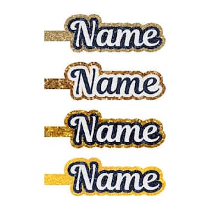 Personalized Cheer Keychains - 3 color Glitter Name keychains - name clips - names for cheer bag - team cheerleading gift - cheer keychains