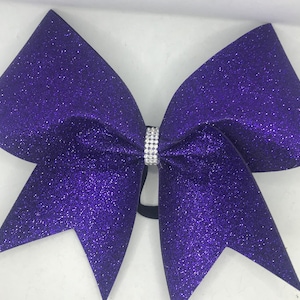 Glitter Cheer Bow Royal Purple - EXTENDED color selection over 80 colors by Blingitoncheerbowz