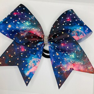 Galaxy Rhinestone Cheer Bow Blingitoncheerbowz