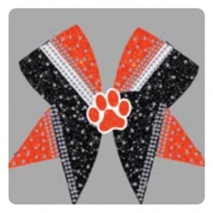Rhinestone Cheer Bow - Custom all Glitter Bows with 3d centers in YOUR colors- (or no rhinestones) -Team orders only -contact me for mockup