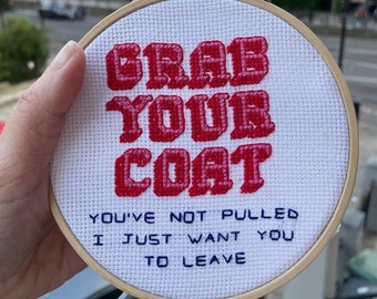 CROSS STITCH PATTERN- Grab Your Coat