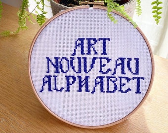 CROSS STITCH PATTERN- Art Nouveau Alphabet