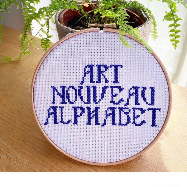 CROSS STITCH PATTERN- Art Nouveau Alphabet