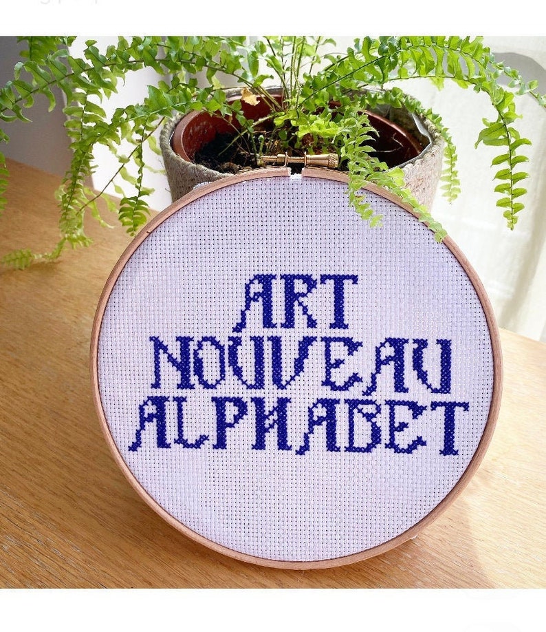 CROSS STITCH PATTERN Art Nouveau Alphabet Etsy