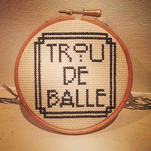PATTERN- French &quot;A**hole&quot; Cross Stitch Pattern Art Deco