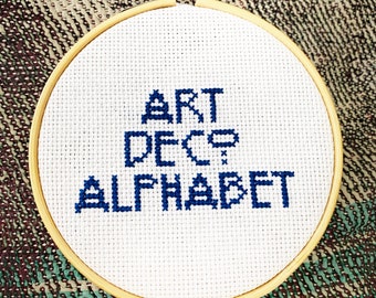 CROSS STITCH PATTERN- Art Deco Alphabet | Cross Stitch Alphabet | Art Deco Cross Stitch | Modern Cross Stitch | Cross Stitch Font