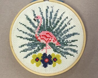 CROSS STITCH PATTERN- Flicka The Flamingo