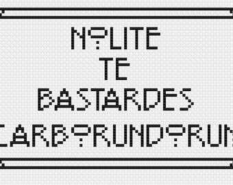 Don't Let the B*stards Get You Down- CROSS STITCH PATTERN Latin