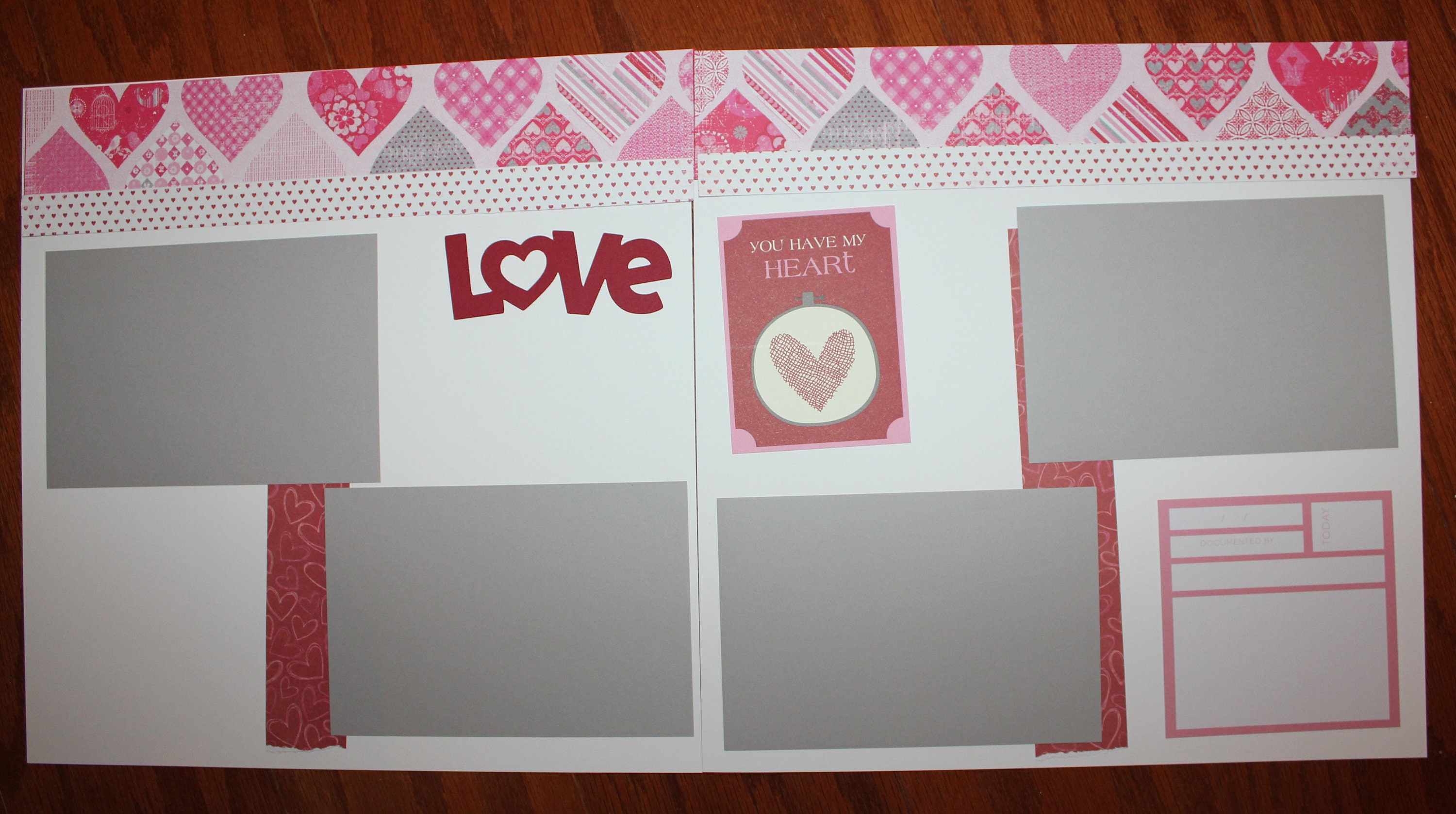 Diy scrapbook layout kits 12 x 12 double page scrapbook layout kit