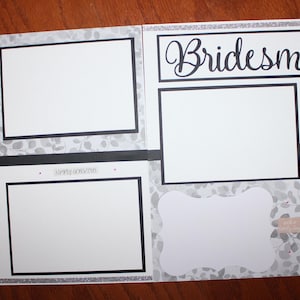 Handmade Bridesmaids Scrapbook Pages: Wedding Photo Album Layout