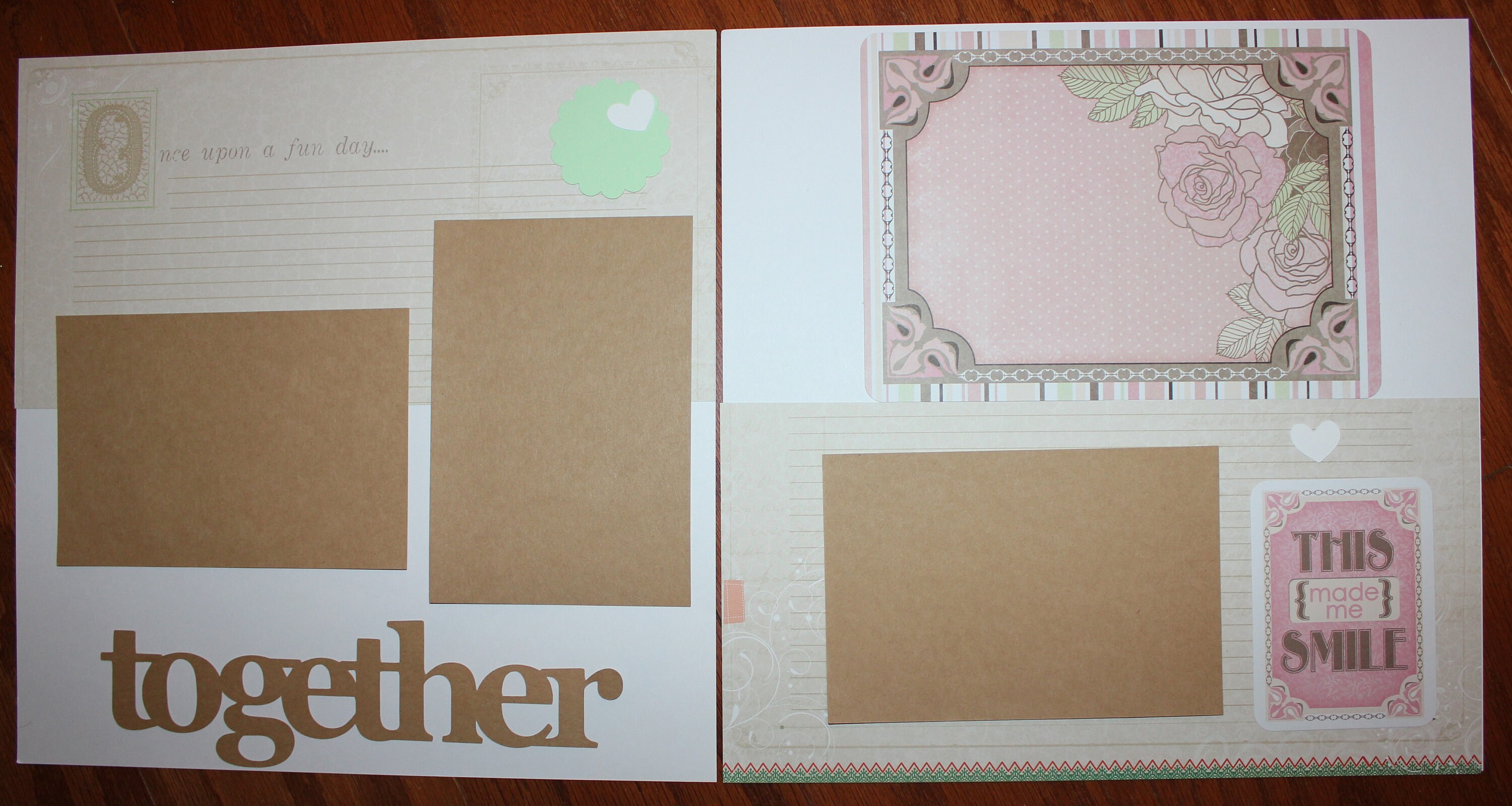 Diy scrapbook layout kits 12 x 12 double page scrapbook layout kit