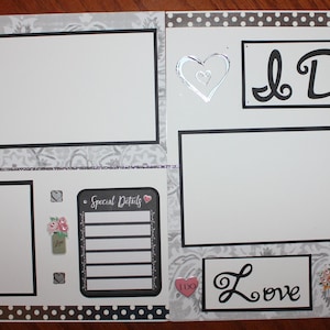 Handmade Wedding Scrapbook Layout: &quot;I Do&quot; Double Page 12x12