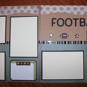 football scrapbook layout 2 pages each 12 x 12  Handmade, football premade layout, 12 x 12 layouts , school sports , college sports pages