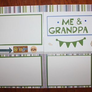 Premade 12x12 Scrapbook Pages MY GRANDPA & ME Grandparent 