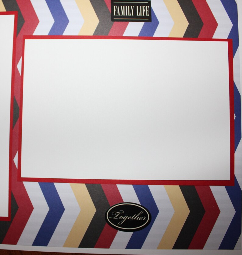 Military scrapbook layout Memorial Day 12 x 12 premade scrapbook layout handmade 3D double page photo ready