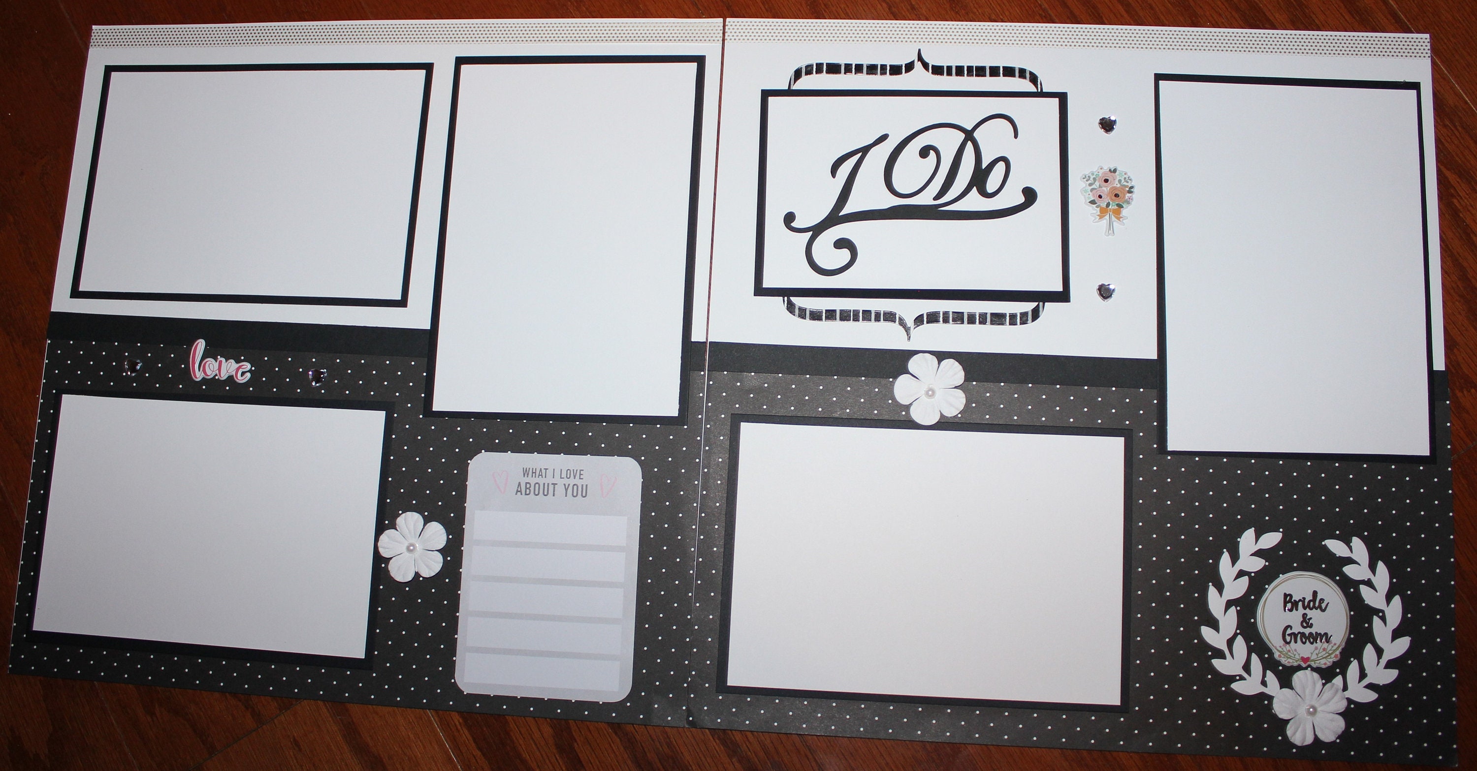 Double Page Wedding Scrapbook Layout 