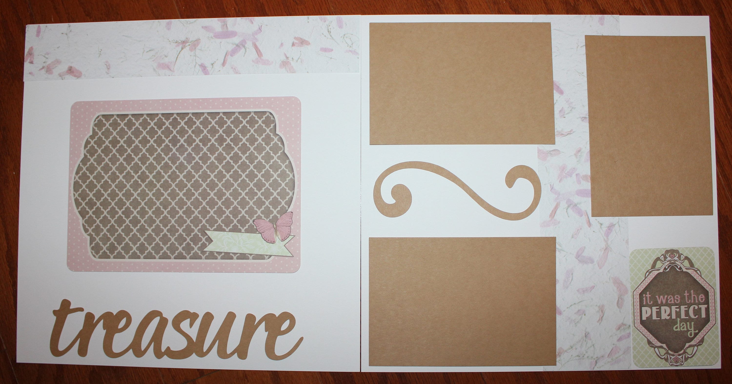 Diy scrapbook layout kits 12 x 12 double page scrapbook layout kit