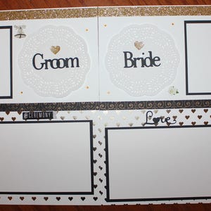 Handmade Wedding Scrapbook Layout: Bride & Groom, 12x12 Pages