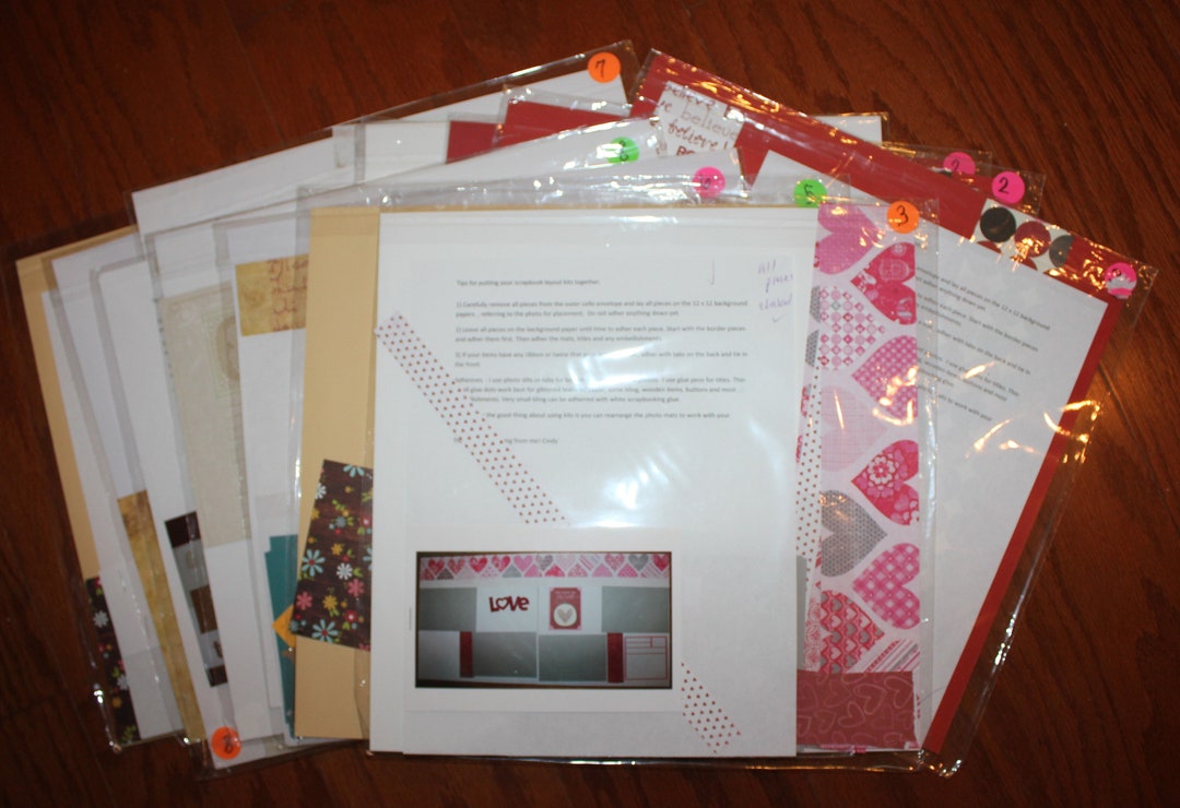 Diy scrapbook layout kits 12 x 12 double page scrapbook layout kit