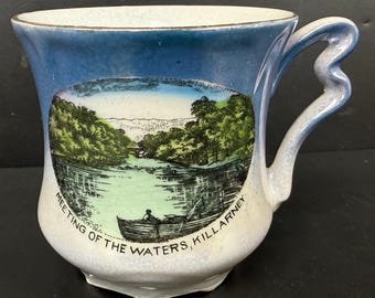 Meeting of The Waters Killarney Ireland Bavaria China Antique Souvenir Mug