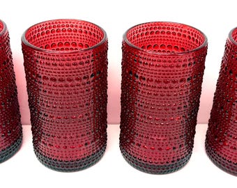Juego de 4 vasos Fortressa Jupiter Ruby Red de 5 1/2"
