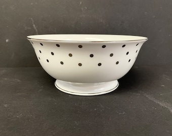 Kate Spade Lenox China Porcelain Larabee Road Platinum 8 1/2" Footed Bowl NWT