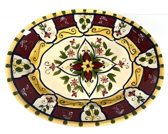 Pier I China Vallarta Large Oval Deep Serving Platter or Bowl 16"