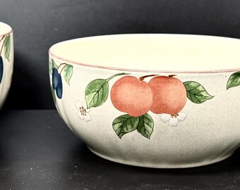 Mikasa China Country Classics DC014 Fruit Panorama Set 3 Nesting Serving Bowls