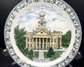 Antique Jonroth Meakin Staffordshire Souvenir Plate Court House Vicksburg MS