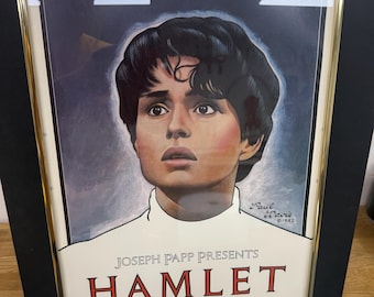 1982 Paul Davis Hamlet Theater Poster Joseph Papp New York Shakespeare Festival
