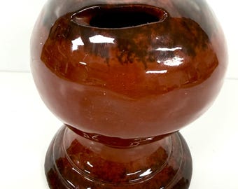 Dorothy Long 1990 Redware Art Pottery Coin Bank