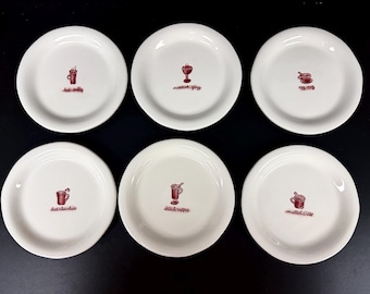 Set 6 Williams Sonoma Wine themed 6.25" Appetizer Canape Hors D'Oeuvres Plates