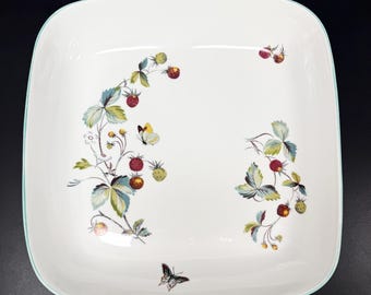 Royal Worcester China Strawberry Fair 11" Square Baking Serving Dish