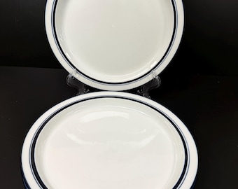 SET OF 4 Dansk China Bistro Christianshavn Blue Japan Dinner Plates 10 1/4"